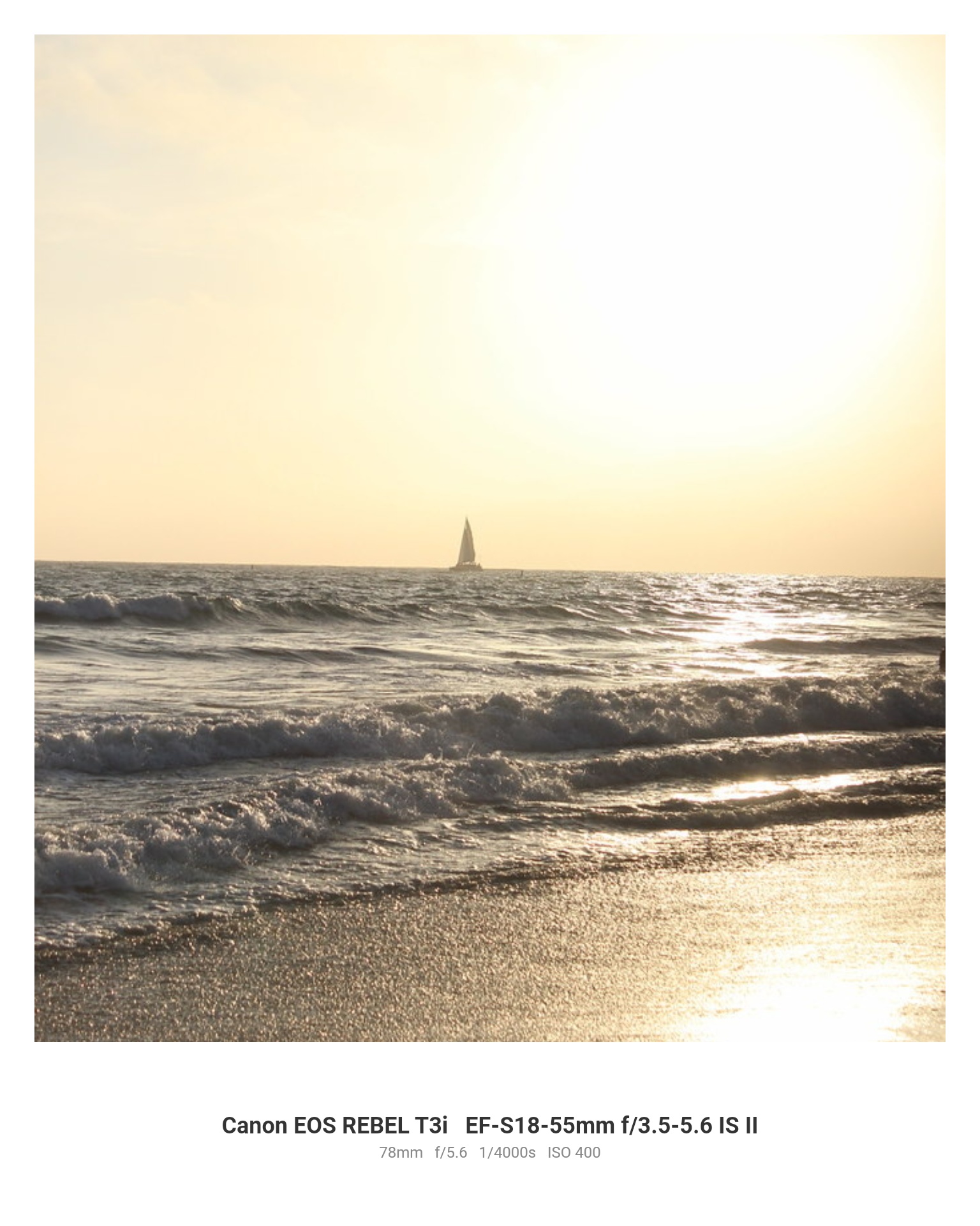 Beach sunset - Instax layout